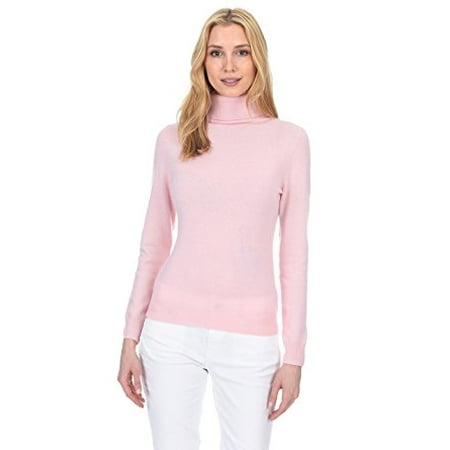 Pure Cashmere Crewneck Sweater - State Fusio Women's Cashmere Wool Long Sleeve Pullover Turtleneck Sweater
