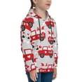 thumbnail image 3 of Fotbe Gnomes On The Car Pattern Youth Pullover Hooded Sweatshirt, Boys Hoodie, Kangaroo Pocket Hoodie for Kids Girls -X-Large, 3 of 6
