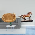 thumbnail image 2 of Cestas de almacenamiento,Cestas de almacenamiento de cocina tejidas con asas hechas a mano,Cestas de pan redondas Bandejas para servir Rectángulo,Figura de caballo,Escultura de figura de, 2 of 8