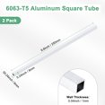 thumbnail image 3 of Tubo cuadrado de aluminio 6063 de 250 mm en paquete de 2, 6x6 mm de ancho exterior, 1 mm de grosor de pared, tubería de aluminio sin costura para construcción de marcos, 3 of 6