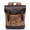 Khaki, variant on Retro Oil Wax Canvas Crazy Horse Leather Backpack Belt Buckle Waterproof Rucksack Bag Men,Grey