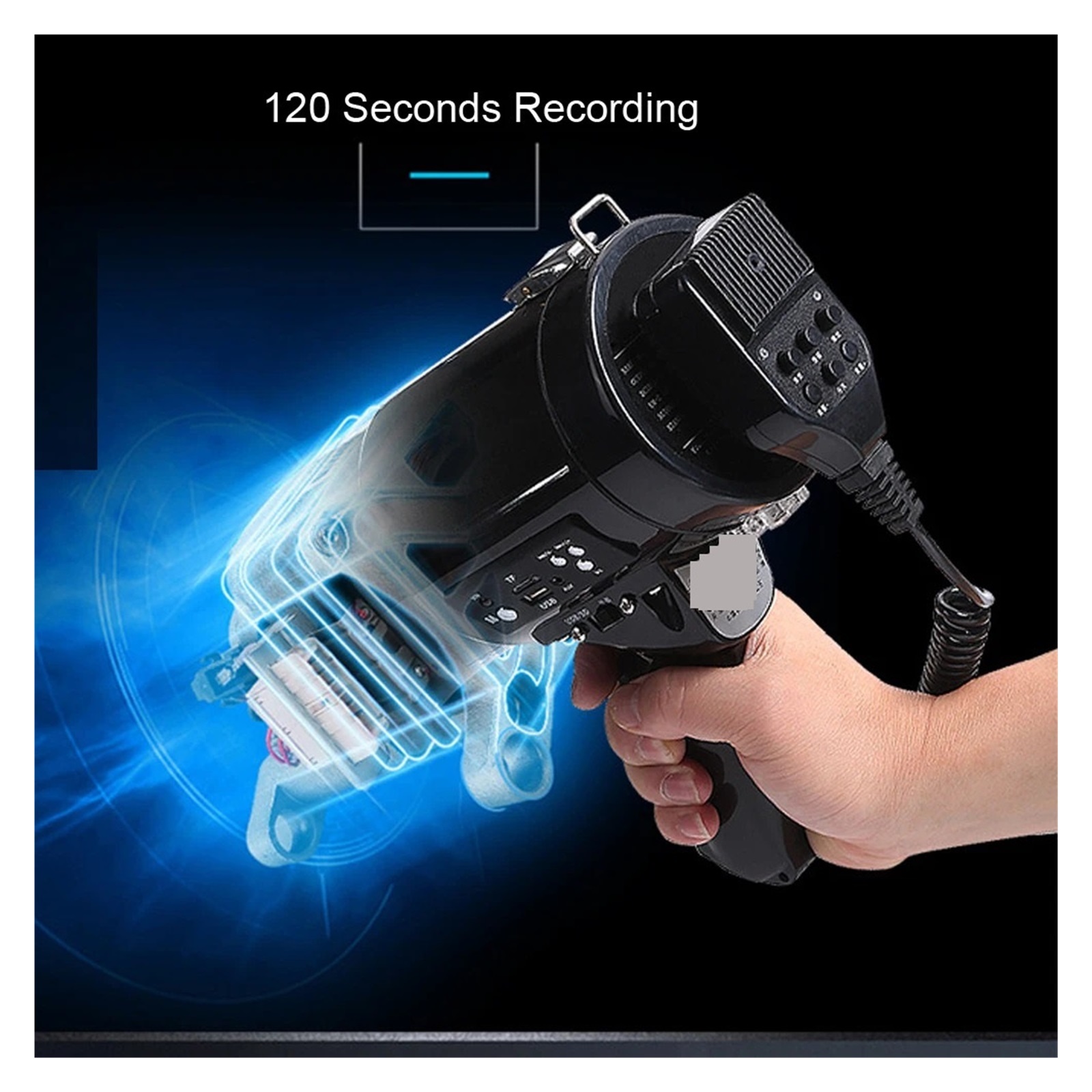 Portable 50W Megaphone Handheld Security Guard TF USB Loud Speaker Travel Guide Speech Teach Voice Amplifier ,Powerful Voice Amplifier