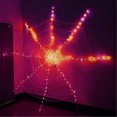 thumbnail image 3 of Halloween Decorations Spider Web Lights 80 LED Halloween Decorations 4FT Outdoor Lights Plug in Halloween Window Lights for Porch Haunted Scary Theme Party Decoration, 3 of 7