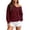 *Wine, variant on VBVC Women's Off Shoulder Long Sleeve Sweatshirt , Ladies' Loose Fit V Neck Pullover , Fall Winter Athletic Tops For Women, S-2XL