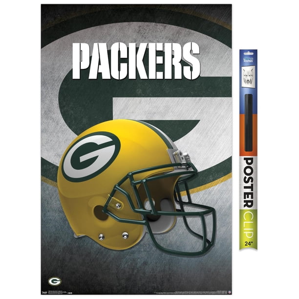 Nfl Green Bay Packers Helmet Premium Poster And Poster Clip Bundle Walmart Com Walmart Com