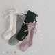 thumbnail image 2 of Calcetines de algodón transpirables antideslizantes para niños, medias de media pantorrilla, calcetines de princesa para niñas, nueva versión coreana, primavera y otoño, 2 of 5