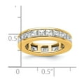 thumbnail image 5 of Auriga 14k Yellow Gold Polished Size 9 Channel-set 3 carat Princess Diamond Complete Eternity Band for Women, 5 of 6