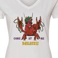thumbnail image 4 of Inktastic Mardi Gras Come at Me Breaux Crayfish Women's V-Neck T-Shirt, 4 of 5