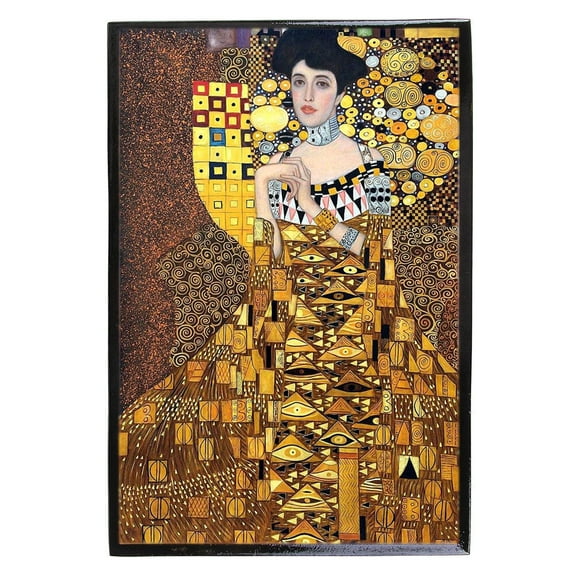 STPgoods Gustav Klimt Adele Wooden Trinket Box 6.3x4.3" (11x16 cm) Jewelry Box Keepsake Box Decorative Box Jewelry Storage Organizer Trinket Case