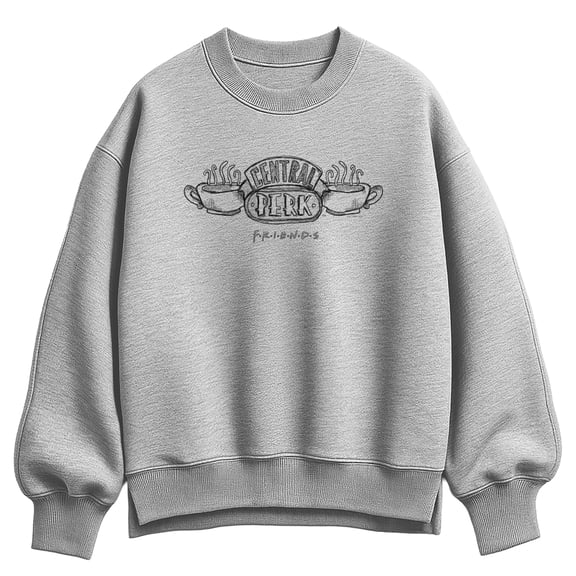 Friends - Central Perk Logo - Women's Oversized Fleece Crew Sweatshirt