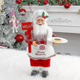 thumbnail image 4 of Santa Statue Santa Claus Christmas Decorations Standing Chef Decorating Presents, 4 of 5