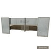 GOF 2 Person Workstation Cubicle (5’D x 13’W x 5’H-W) / Office Partition, Room Divider (60"H-W Cubicle with Desk, Artisan Grey)