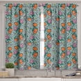 thumbnail image 2 of Ambesonne Nature Valance & Curtain, Tropical Flowers Oranges Art, 55"x24", Pale Vermilion Soft Pink, 2 of 7