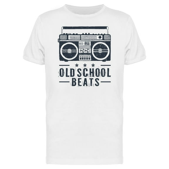 Old School Beats Text Stereo Tee Men's -Image by Shutterstock