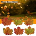 thumbnail image 2 of 100/200Pcs Autumn Maple Leaf Fall Fake Silk Leaves Craft Wedding Party Decor, 2 of 5