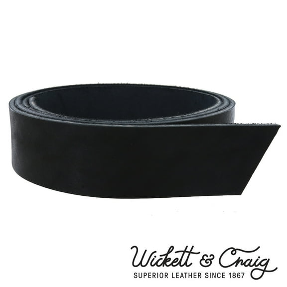 Wickett & Craig Skirting Leather Strap, Black, 55" to 60" Long, 8-10oz & 10-12oz