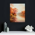 thumbnail image 4 of ONETECH Forest Wall Art Red and Yellow Maple Leaf Tree with Mountain Stream Canvas Wall Art  Fall Forest Print Painting Artwork for Bathroom Bedroom Home Decor, 4 of 4