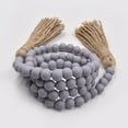 thumbnail image 3 of Clearance!Tiered Tray Decor Items,Blue Wood Bead Garland with Jute Tassel,Rustic Wooden Bead Spring Farmhouse Home Decor, 3 of 6