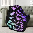 thumbnail image 2 of Just A Girl Who Loves Dinosaurs Flannel Fleece Bed Blanket Throw Blanket Lightweight Cozy for Bedroom All Season Sofa Decor Gift 30x40, 2 of 6