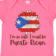 thumbnail image 4 of Inktastic I'm So Cute, I Must Be Puerto Rican Sunflower Boys or Girls Baby Bodysuit, 4 of 5