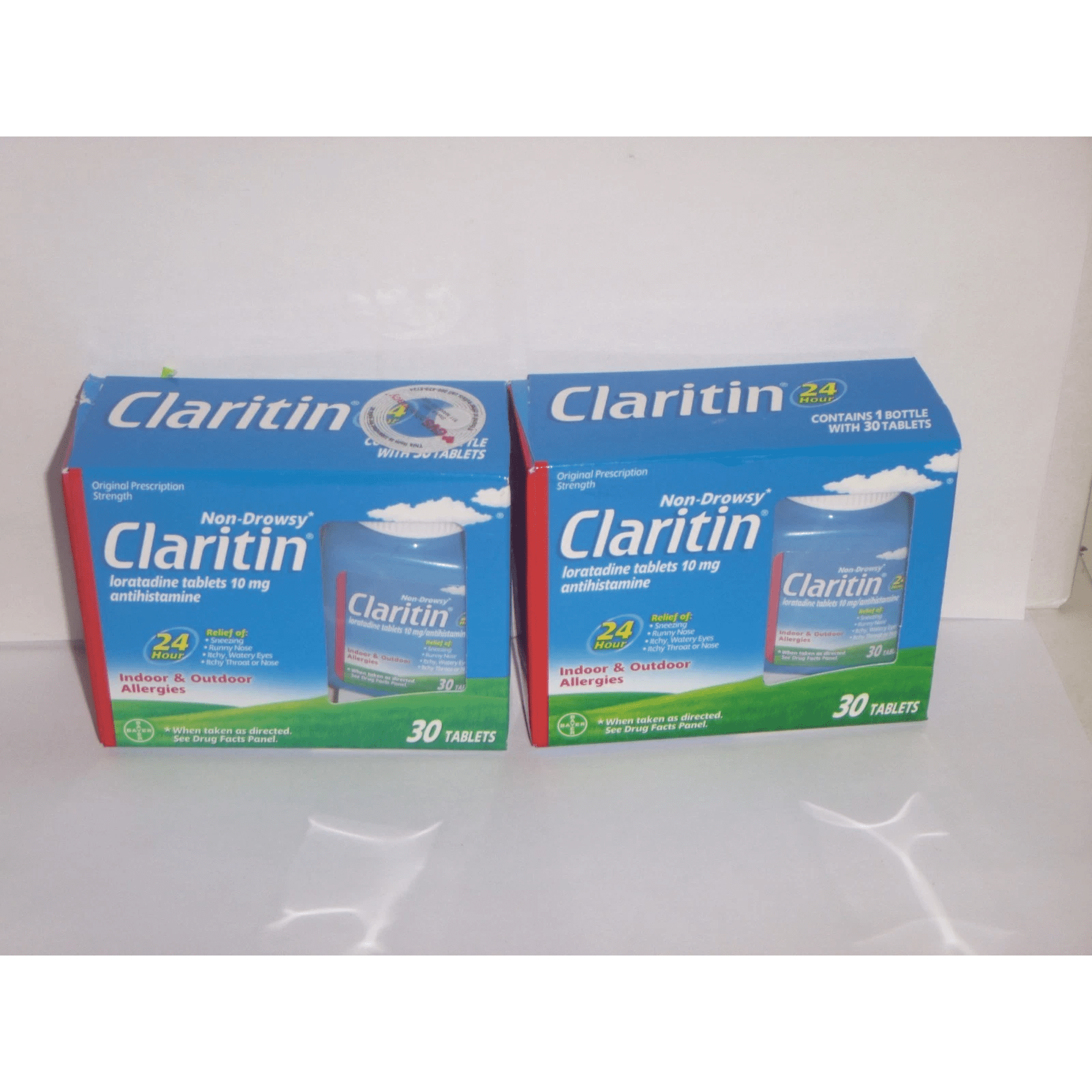 Claritin Loratadine Indoor & Outdoor Allergy Relief, Non-Drowsy, 30ct, 4 Pack