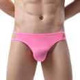 thumbnail image 3 of Odeerbi Mens Underwear Seamless Thongs Erogenous Thong Underpants Soft Briefs Panties Red, 3 of 7