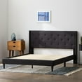 thumbnail image 4 of Rest Haven Astoria Wingback Tufted Upholstered Bed, King, Charcoal, 4 of 13