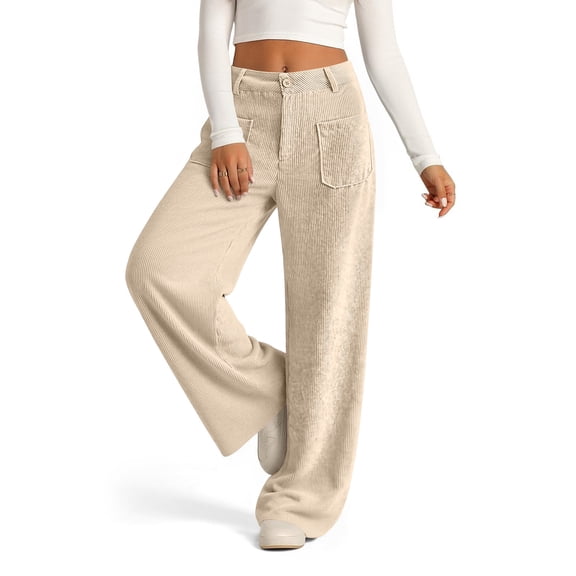 Hsovts Straight Leg Jeans for Women,High Waisted Wide Leg Loose Stretchy Boyfriend Denim Pants Baggy Jeans for Women Beige 2xL