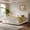 White, variant on Christopher Knight Home Queen Upholstered Bed Frame with Linen Fabric, Rolled Headboard, Beige