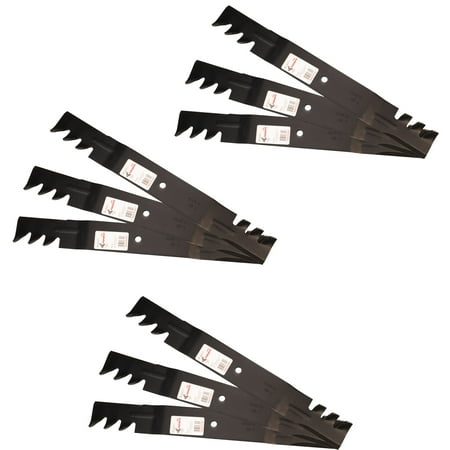 Grasshopper Lawn Mower Blade - Rotary® 6311 9 Mower Blades for Country Clipper® Grasshopper® Woods® 21” Length 2-1/2” Width .204” Thickness 1/2” Center Hole Fits 61in. Deck