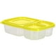 thumbnail image 1 of Contenedor de frutas con 3 compartimentos, caja Bento reutilizable para estudiantes (amarillo), 1 of 3