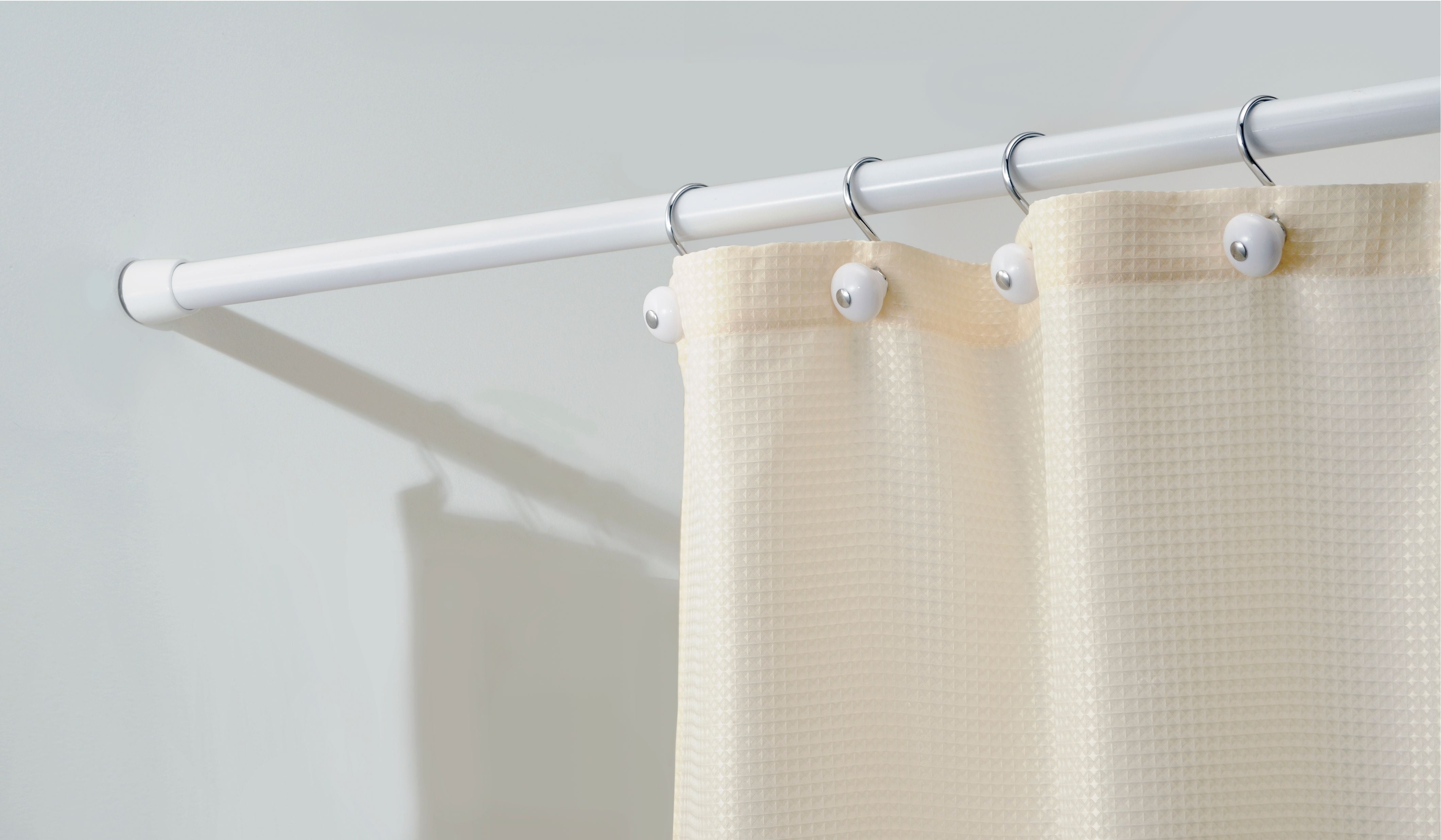 Idesign 1 8 Adjule Curved Shower Curtain Tension Rod Black Com