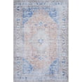 thumbnail image 4 of GLN Rugs Larisa Indoor, Machine Washable Area Rug 8'x10' Turkish Peach/Blue, 4 of 8