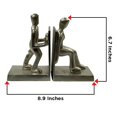 thumbnail image 4 of Unique Human Figure Decorative Bookends – Handcrafted Antique Finish, Non-Skid Felt Bottom for Organizing Books, Magazines, Movies & More, 7” High (Set of 2), 4 of 6