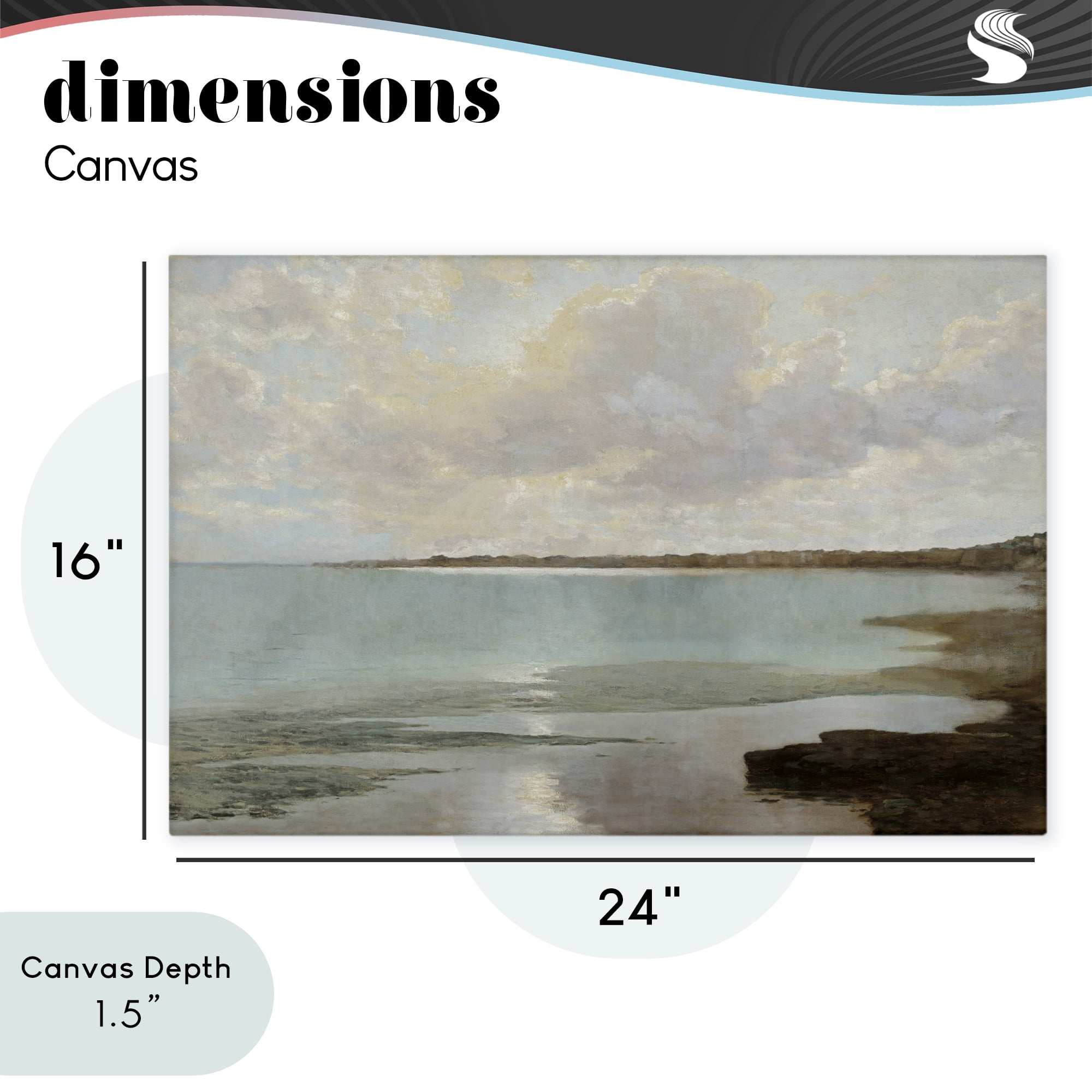 Stupell Industries At The Shore Horizon Canvas Wall Art, design by Christy McKee