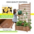 thumbnail image 4 of VIVOHOME Pack of 2 Wood Planter Raised Beds with Trellis, 60 Inch Height Free-Standing Planter for Garden Yard, 4 of 8