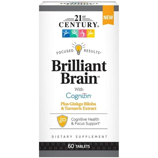 21st Century Brilliant Brain Herbal Supplements, 60 Each