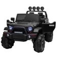 thumbnail image 1 of TOBBI 12V Electric Battery-Powered Open Top SUV Ride On Toy Vehicle, Black, 1 of 6