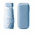 thumbnail image 1 of Seis Veces Paraguas de la Tarjeta Portátil de Bolsillo Cápsula Paraguas de Doble Propósito Anti-Ultravioleta Protector Solar Paraguas Azul, 1 of 6