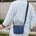 thumbnail image 4 of Bolso de mensajero Bolso de hombro impermeable de nailon Bolso bandolera al aire libre con cremallera ajustable, Azul Eigraketly AP000919-01, 4 of 7