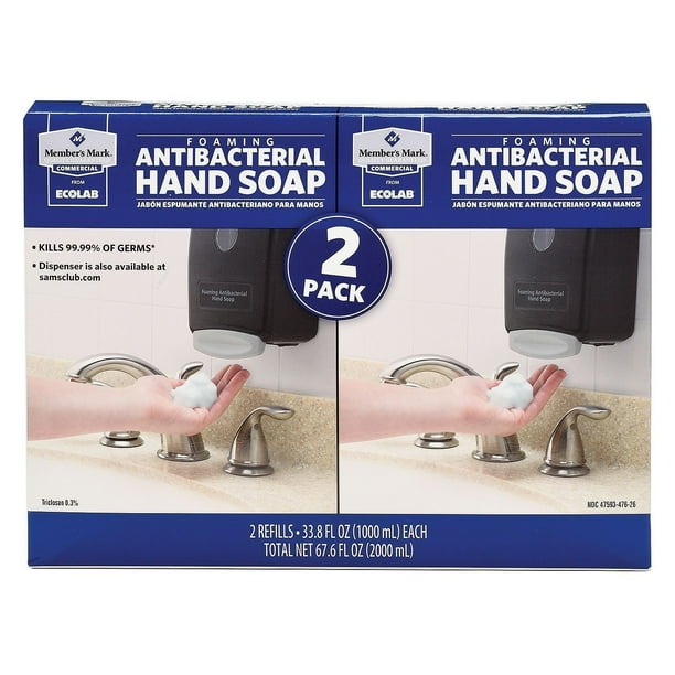 M.M Commercial Foaming Antibacterial Hand Soap 2 pack Refills, 33.8 Fl
