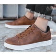 thumbnail image 4 of Men's Leather Sneakers - Fashionable casual shoes for Casual Comfort, 4 of 10