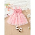 thumbnail image 2 of Bagilaanoe Newborn Baby Girl Party Dress Butterfly Sleeveless A-line Princess Dresses 6M 9M 12M 18M 24M Infant Patchwork Tulle Skirt, 2 of 7