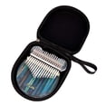 thumbnail image 3 of Kalimba Thumb Piano, Transparent Colored Light Acrylic Finger Piano, 17-Tone Kalimba Reflected Colored Light Bear Type Kalimba, with Tuning Hammer, Piano Bag, with Transparent Acrylic Stand, 3 of 8