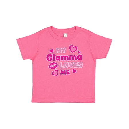 

Inktastic Valentine s Day My Glamma Loves Me Hearts and Lips Gift Baby Boy or Baby Girl T-Shirt