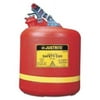Justrite Nonmetallic Type l Safety Cans for Flammables, Flammable Storage Can, 5 gal, Red - 1 CAN (400-14561)