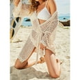 thumbnail image 6 of Njoeus Women's Swimwear Crochet Cover Up Cardigan Beach Bikini Cover Ups Dresses Hollow Out Open Front V Neck Bathing Suit Coverup Long Flowy Beachwear, 6 of 9