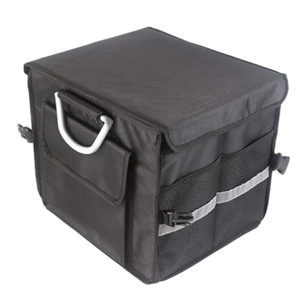 Organizador de maletero de coche plegable, resistente y duradero, para SUV, con funda Negro reflectante