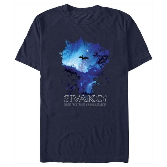 Men's Avatar Sivako! Rise to the Challenge Graphic Tee Navy Blue Medium