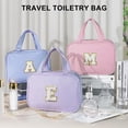 thumbnail image 7 of YOOLIFE Travel Toiletry Bag Makeup Bag - Hanging Toiletry Bag for Women, Portable Toiletries Travel Bag and Cosmetic Bag, Airplane Travel Essentials Travel Toiletry Bag - Letter S, Blue, 7 of 7